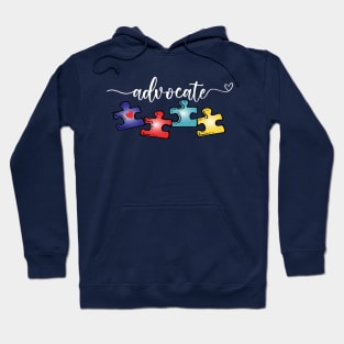 Advocate puzzle autism awareness Hoodie